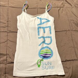 Aeropostale Cream Stretch Tank Top